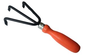 Red Hand Cultivator with Plastic Handle - Gardening Tool - Image 3